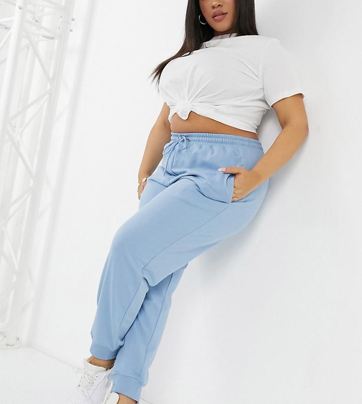 In The Style Plus X Shaughna Sweatpants In Blue-blues