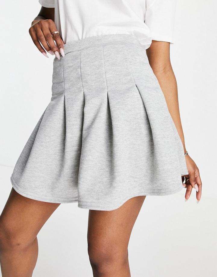 I Saw It First Pleated Mini Tennis Skirt In Gray-grey