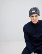 Esprit Turn Up Chunky Marl Beanie In Wool Blend - Blue