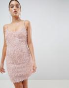 Missguided Fringe Bodycon Dress - Pink