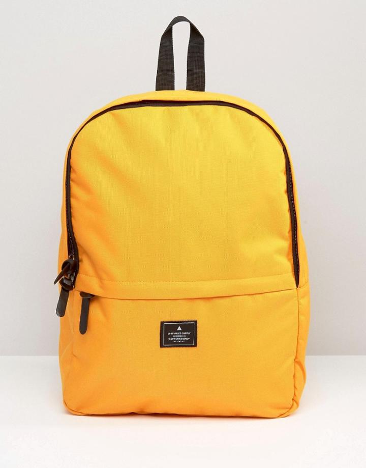 Asos Backpack In Yellow - Yellow