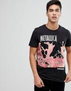 Jack & Jones Originals T-shirt With Metallica Graphic - Blue