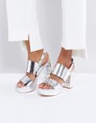 Monki Chunky Platform Sandals - Silver