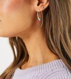 Asos Design Sterling Silver Pull Through Earrings With Ball Detail