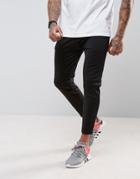 Asos Skinny Jogger In Poly Tricot - Black