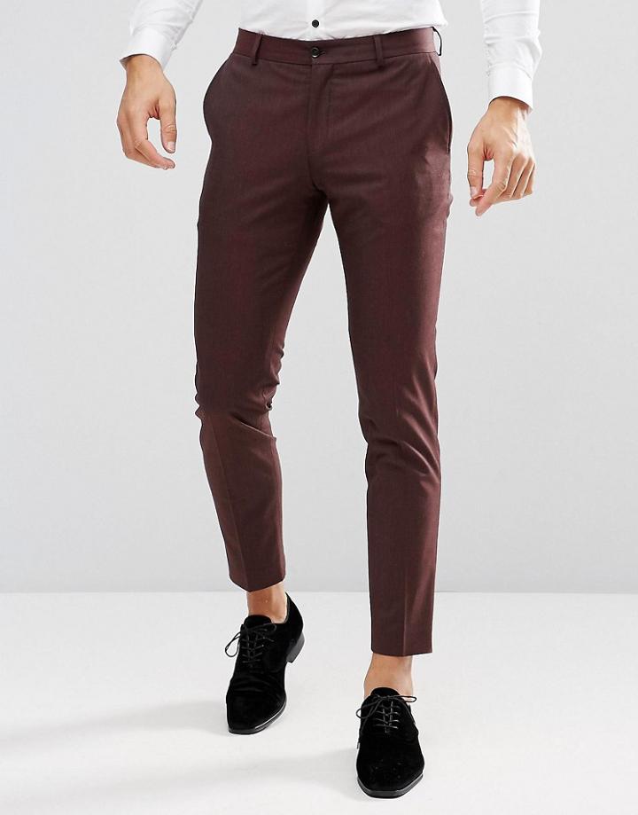 Jack & Jones Premium Skinny Suit Pants - Red
