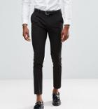Asos Tall Super Skinny Cropped Smart Pants In Black - Black