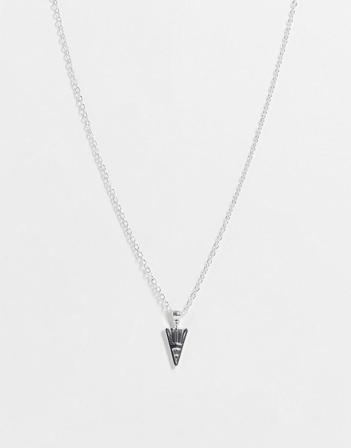 Icon Brand Arrow Pendant In Silver