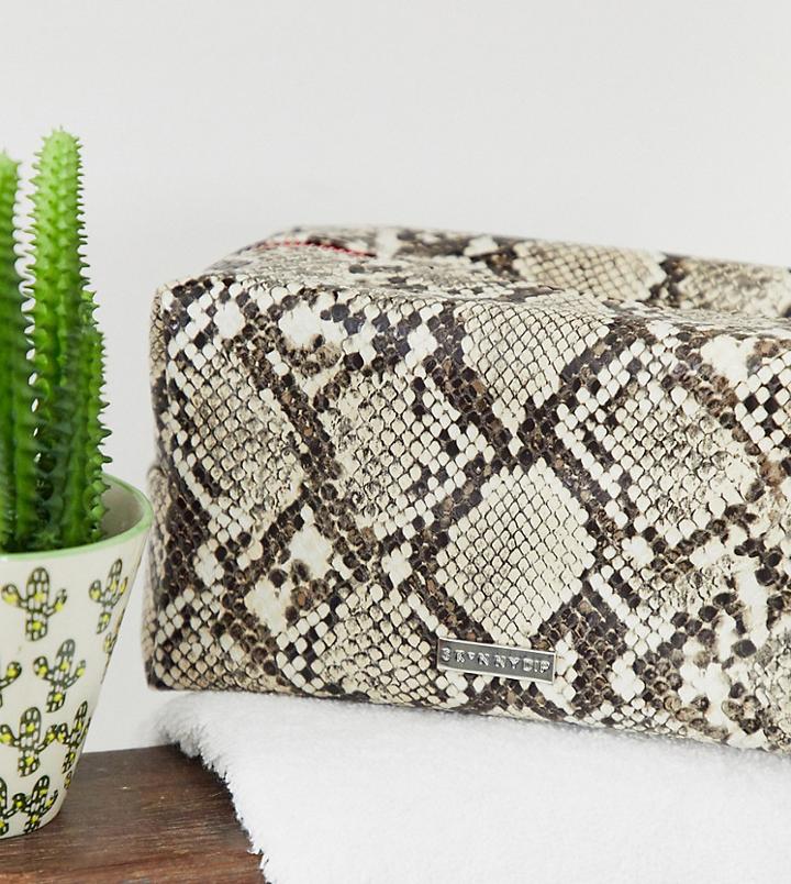 Skinnydip Snake Makeup Bag With Red Contrast - Multi