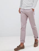 Ted Baker Smart Slim Chinos In Peached Cotton - Pink