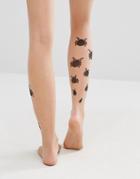 Asos Halloween Bug Design Tights - Beige