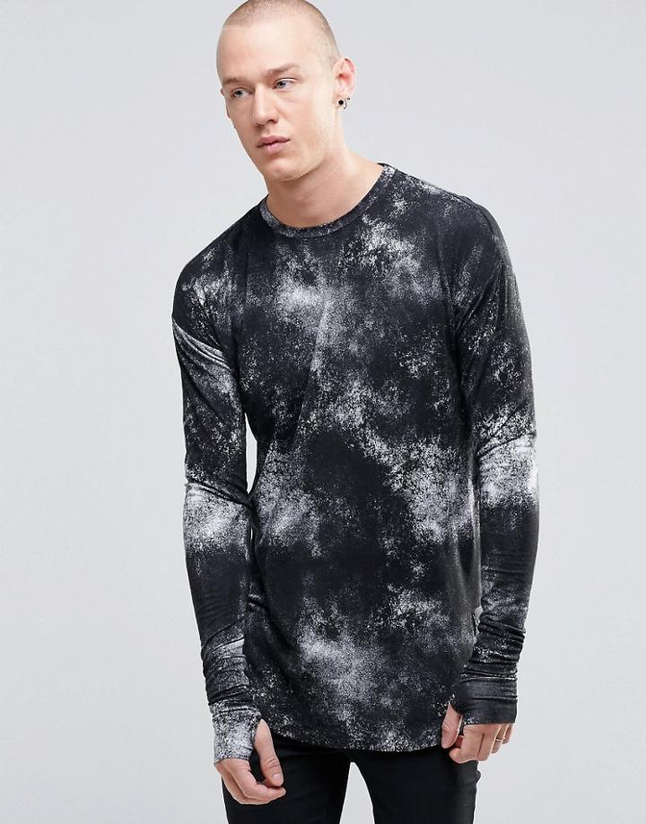 Sixth June Grunge Long Sleeve T-shirt - Black
