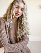 Only Sweater In Chunky Cable Knit In Brown-green