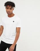 Jack & Jones Core T-shirt With Side Tape And Chest-white