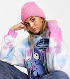 Collusion Unisex Tie Dye Hoodie With Hand-drawn Print-multi