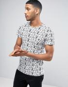 Casual Friday T-shirt With Scribble Print - White