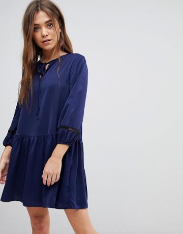 After Market Smock Dress - Navy