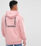 New Era Originators Oversized Hoodie With Back Print Exclusive To Asos - Pink