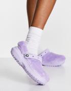 Crocs Fur Sure Classic Lined Clogs In Lavender-multi