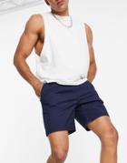 Gant Drawstring Logo Shorts In Marine Navy
