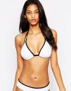 Asos Fuller Bust Mix And Match Contrast Soft Triangle Bikini Top Dd-f