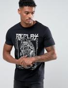 Replay Snake Print T-shirt - Black