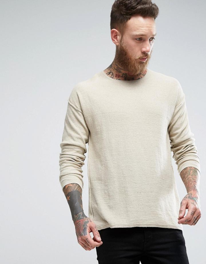 Nudie Jeans Co Tomas Recyled Denim Top - Beige