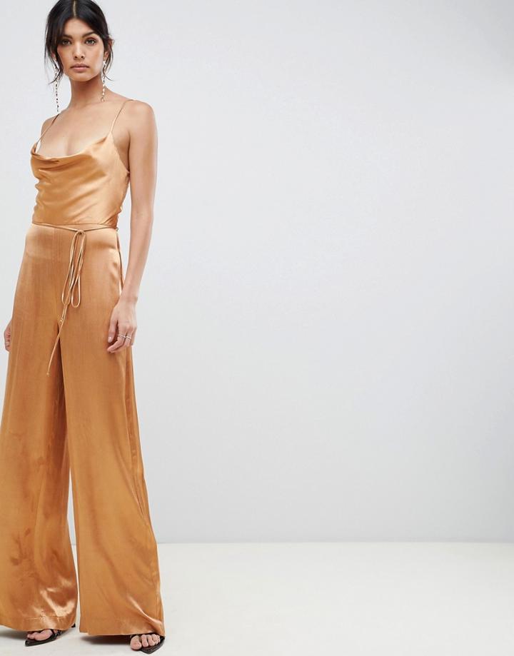 Bec & Bridge Feel The Heat Jumpsuit - Gold