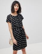 Vero Moda Spotty Waist Tie Dress - Multi