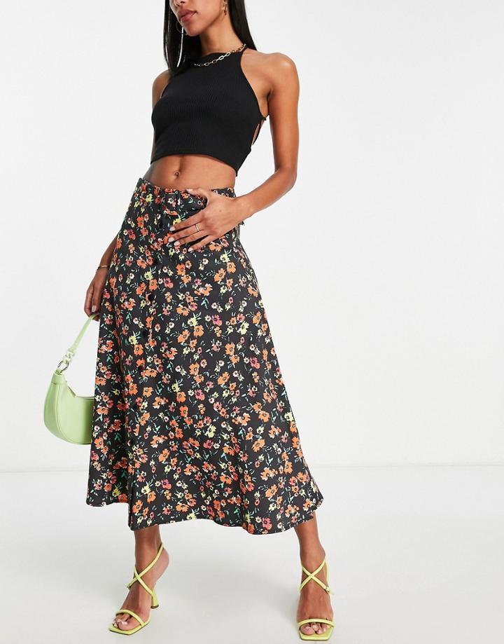 Trendyol Midi Skirt In Multi Floral