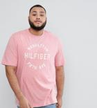 Tommy Hilfiger Plus Owen Manhattan Logo T-shirt In Pink Marl - Pink