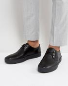 Vagabond Luis Leather Crepe Effect Sole Shoes - Black
