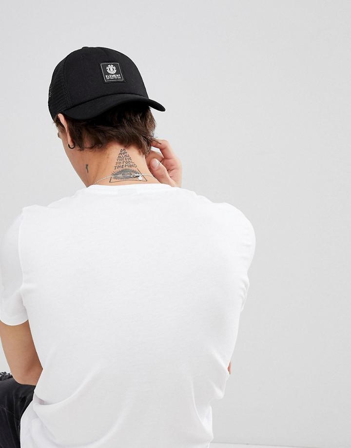 Element Icon Cap With Mesh Back In Black - Black