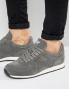 Armani Jeans Suede Logo Sneakers In Gray - Gray