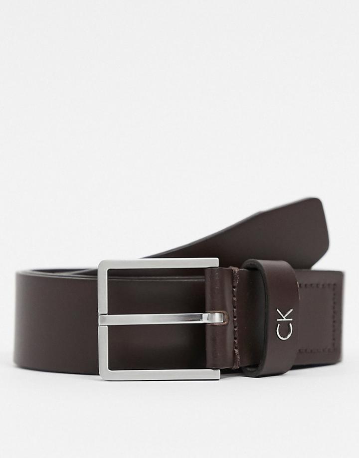 Calvin Klein Formal Belt In Brown