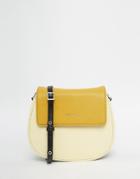 Matt & Nat Saddle Crossbody Bag In Lemon - Marigold