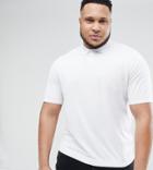 Asos Plus Knitted Muscle Fit Polo In White - White