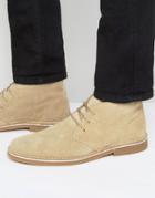Selected Homme Royce Suede Desert Boots - Stone