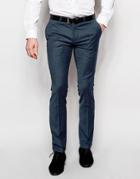 Noose & Monkey Pants With Turn Up In Super Skinny Fit - Blue
