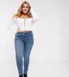 Urban Bliss Plus High Waisted Skinny Jeans-blues