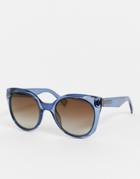 Marc Jacobs Cat Eye Colored Frame Sunglasses-blue