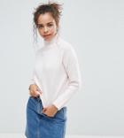 Miss Selfrdige Petite Ribbed High Neck Sweater - Pink