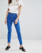 Vero Moda Stepped Fray Hem Jeans - Blue