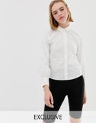 Monki Relaxed Fit Blouse In White