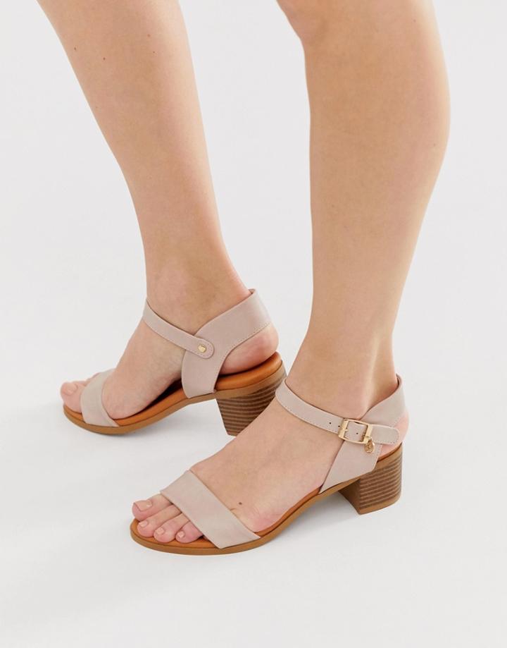 Miss Kg Low Block Heeled Sandal - Beige