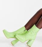 Raid Wide Fit Silonna Platform Heel Boots In Lime-green