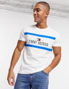 Tommy Hilfiger Cut And Sew Chest Logo T-shirt In White