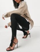 Asos Design Leggings With Side Slit In Black