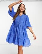 In Wear Hadria Printed Smock Dress In Blue-blues