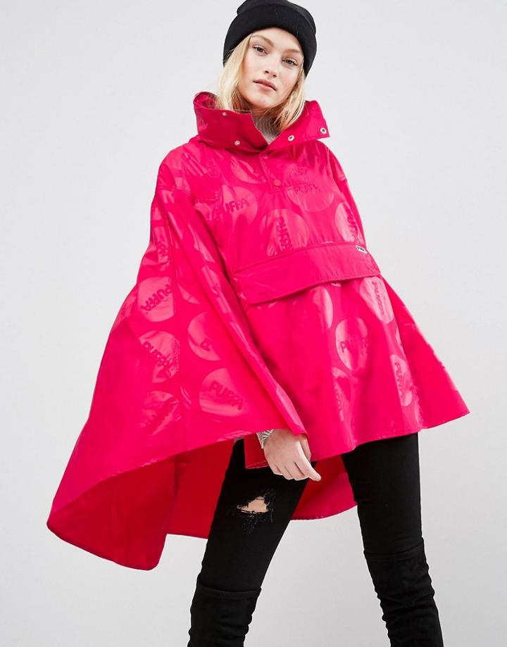 Puffa Piquet Poncho Raincoat - Black